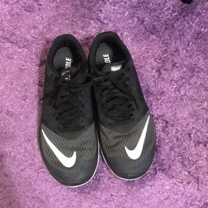 Nike all black FS Lite Run 3 tennis shoes